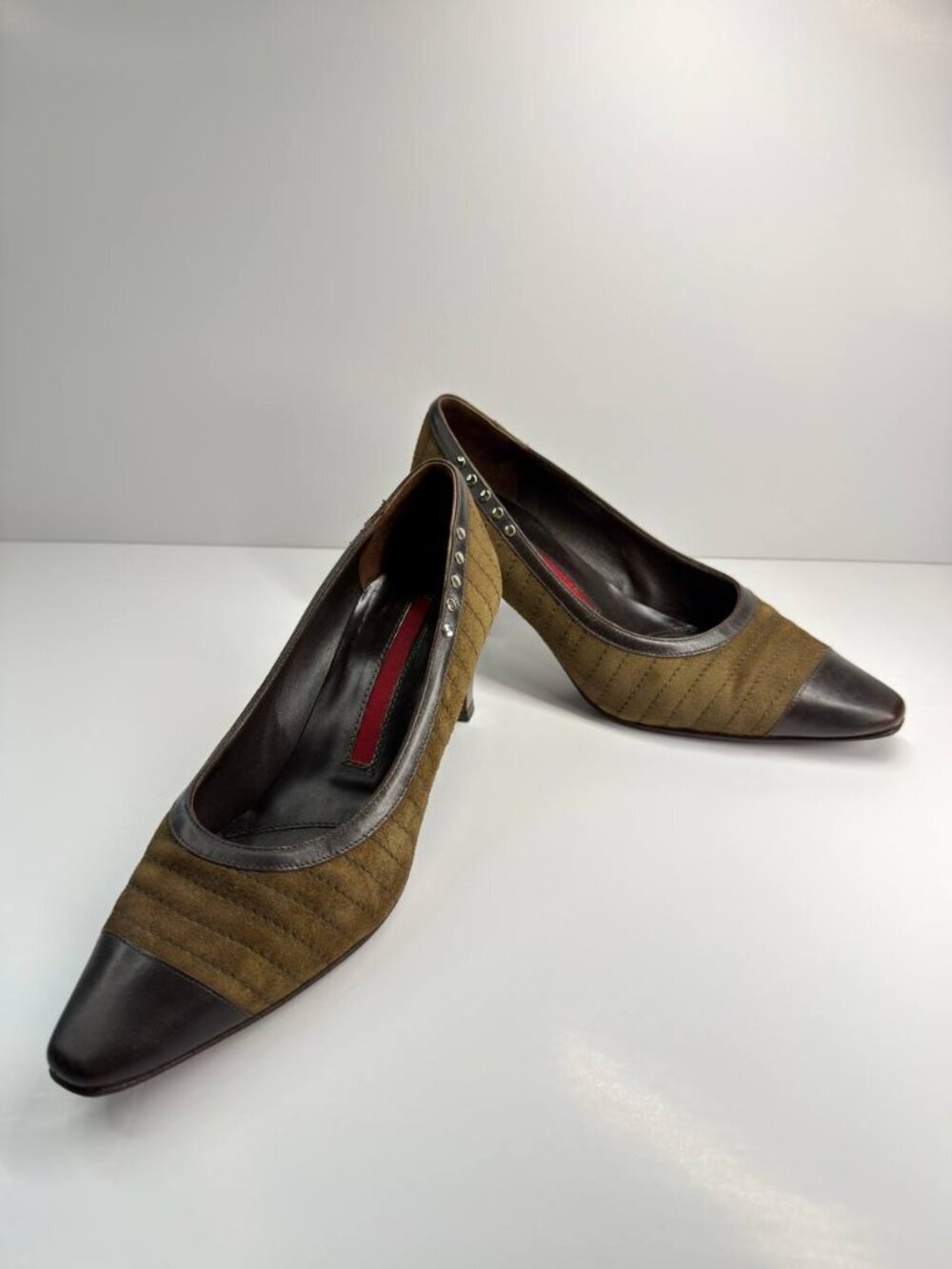 Valentina Rangoni Suede & Leather Heels – Women’s US 5.5B – Made in Italy